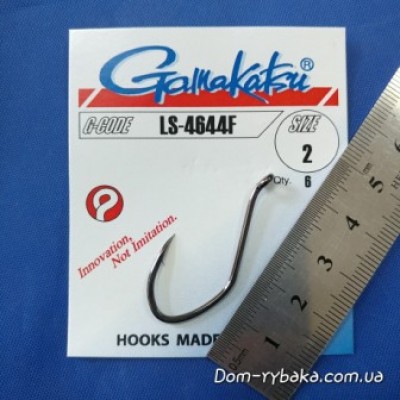 Крючок Gamakatsu LS-4644F 002 6шт (149142002) Крючок Gamakatsu LS-4644F 002 6шт (149142002)