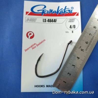 Крючок Gamakatsu LS-4644F 4/0 6шт(146840040) Крючок Gamakatsu LS-4644F 4/0 6шт(146840040)