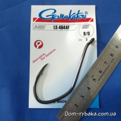 Крючок Gamakatsu LS-4644F 9/0 3шт( 146840090) Крючок Gamakatsu LS-4644F 9/0 3шт( 146840090)
