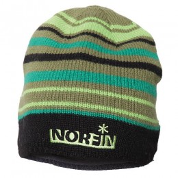 Шапка в'язана NORFIN (зелена в смужку) (302 772-XL-DG)