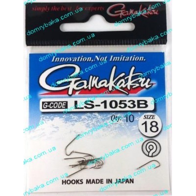Гачок Gamakatsu LS-1053B Ring Eye №018 10шт (1053018)