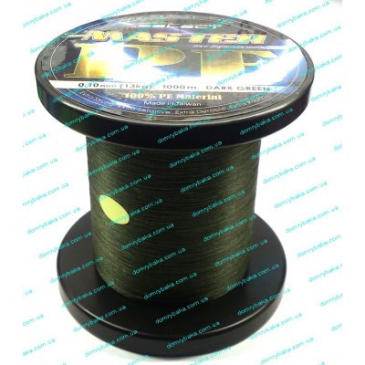 Шнур Select Master PE  0,10мм  13кг темно-зеленый 1м(9992958) 