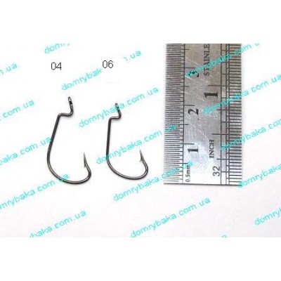 Крючок Cobra L-worm 2312  №06 NSB с колечком 1шт(9993202)