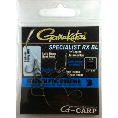 Гачок Gamakatsu G-CARP Specialist RX Barbless №10 10шт без борід (1850321000) спорт