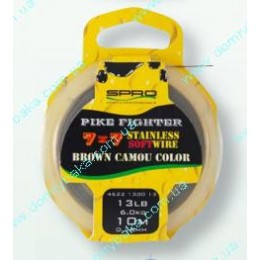 Поводочний матеріал SPRO Pike Fighter 7Х7 10м 13,6 кг 30LB Brown Soft (4622100030)
