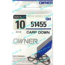 Гачок Owner Carp Down №10 6шт (5145510)