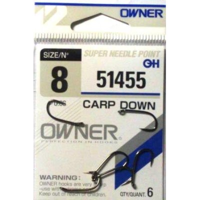 Крючок  Owner Carp Down №08 6шт (5145508)