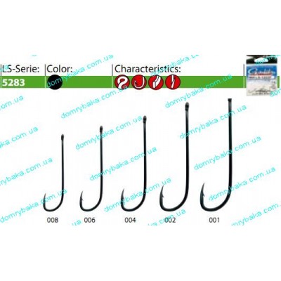 Крючок  Gamakatsu LS-5283F Ring Eye №01 6шт (14903000100)