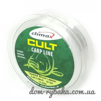 Шок-лідер конічний Climax CULT Tap.Shock Leader 5x15m (27301)