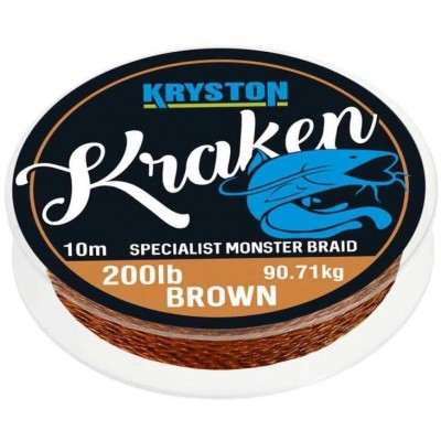 Повідцевий матеріал KRYSTON KRAKEN SPECIALIST MONSTER 200 lb, 10 м B. Brown(38072)