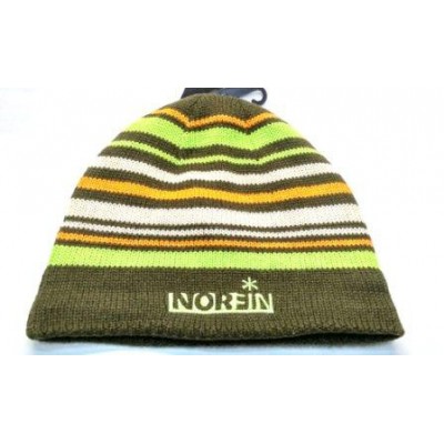 Шапка в'язана NORFIN (коричнева в смужку) (302772-XL-BR)
