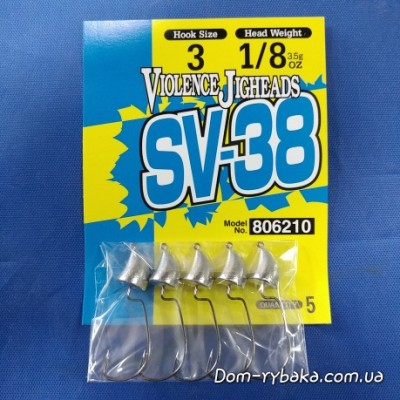 Джиг-головка DECOY Violence Jighead SV-38 №3 1 / 8Oz 3.5 гр 5шт (806210) Джиг-головка DECOY Violence Jighead SV-38 №3 1 / 8Oz 3.5 гр 5шт (806210)
