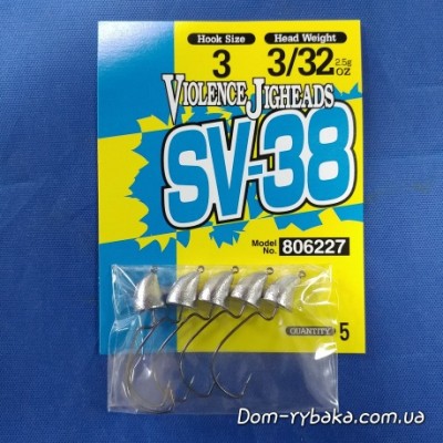 Джиг-головка DECOY Violence Jighead SV-38 №3 3 / 32Oz 2.5 гр 5шт (806227) Джиг-головка DECOY Violence Jighead SV-38 №3 3 / 32Oz 2.5 гр 5шт (806227)
