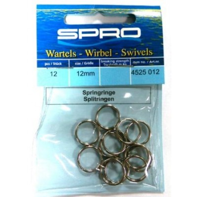 Кільце заводне Spro Splitrings 12мм 12шт 15кг (4525012)