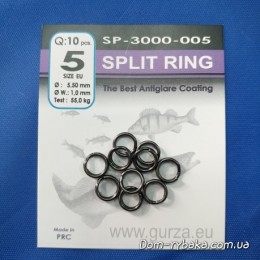 Кольцо заводное антибликовое Gurza 5мм 10шт 55кг (9995138)