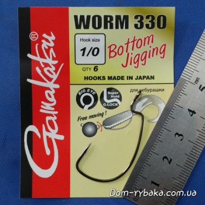 Крючок GAMAKATSU  Worm 330  № 1/0  6 шт  (198509700100)