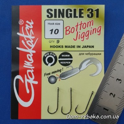 Гачок GAMAKATSU Single hook 31 № 10 9 шт (198509801000) Гачок GAMAKATSU Single hook 31 № 10 9 шт (198509801000)