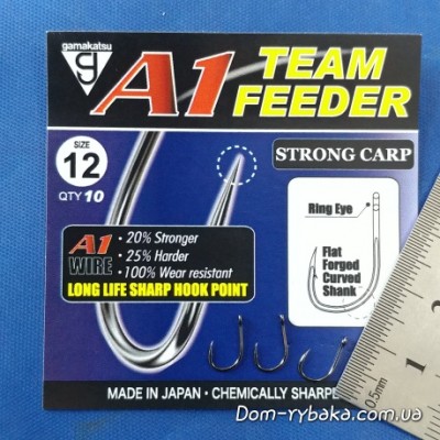 Крючок GAMAKATSU A1 TEAM FEEDER Strong Carp №12 10 шт колечко (18508001200) Крючок GAMAKATSU A1 TEAM FEEDER Strong Carp №12 10 шт колечко (18508001200)