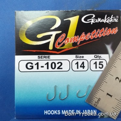 Гачок Gamakatsu G1-102 Competition №14 15 шт лопатка (14919801400)