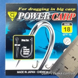 Крючок GAMAKATSU POWER CARP RING EYE NSB №18 10 шт колечко (18509201800)
