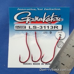 Гачок Gamakatsu LS-3113R Ring Eye Serie №02 9шт Red пеленгас (14900300200)