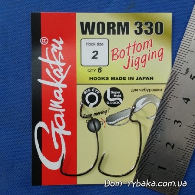 Гачок GAMAKATSU Worm 330 № 2 6 шт (198509600200)