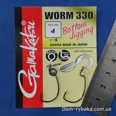 Крючок GAMAKATSU  Worm 330  № 4  6 шт  (198509600400)