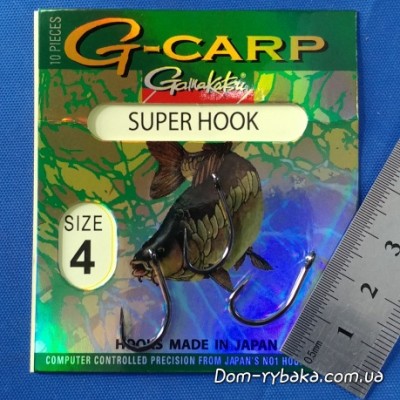 Гачок GAMAKATSU G-CARP SUPER №04 10шт (14682900400)