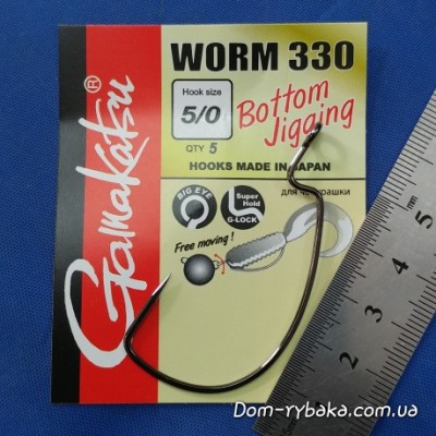 Гачок GAMAKATSU Worm 330 № 5/0 5 шт (198509700500)
