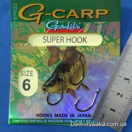 Крючок GAMAKATSU G-CARP SUPER №06 10шт(14682900600)