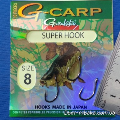Гачок GAMAKATSU G-CARP SUPER №08 10шт (14682900800) Гачок GAMAKATSU G-CARP SUPER №08 10шт (14682900800)