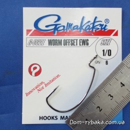 Крючок Gamakatsu Worm Offset EWG #1/0 6 шт (14684300100)