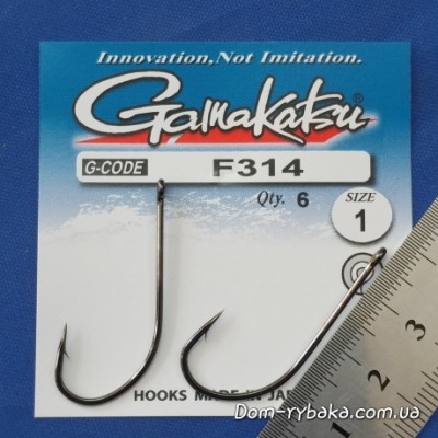 Крючок  Gamakatsu F314 №1 6 шт колечко (14795300100)