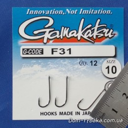 Гачок Gamakatsu F31 №10 12 шт колечко (18513601000)