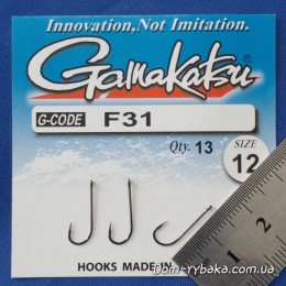 Крючок Gamakatsu F31 №12 12 шт колечко (18513601200) Крючок Gamakatsu F31 №12 12 шт колечко (18513601200)