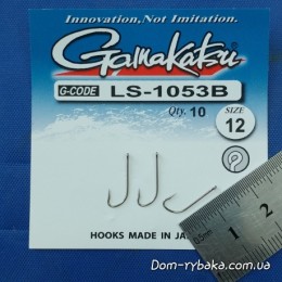 Крючок Gamakatsu LS-1053B Ring Eye №12 10 шт колечко (14792101200) Крючок Gamakatsu LS-1053B Ring Eye №12 10 шт колечко (14792101200)