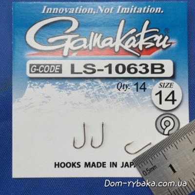 Гачок Gamakatsu LS-1063F Ring Eye №014 14 шт колечко (14792401400) Гачок Gamakatsu LS-1063F Ring Eye №014 14 шт колечко (14792401400)