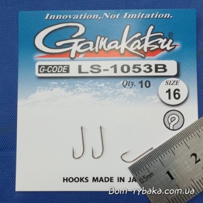 Гачок Gamakatsu LS-1053B Ring Eye №16 10 шт колечко (1053016)