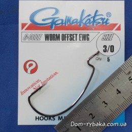 Гачок Gamakatsu Worm Offset EWG # 3/0 5 шт (14684300300)