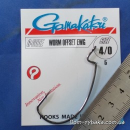 Крючок Gamakatsu Worm Offset EWG #4/0 5 шт (14684300400)