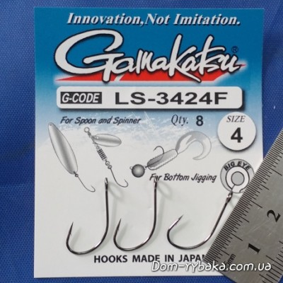 Гачок GAMAKATSU LS-3424F N / L №4 8 шт колечко (18509900400) Гачок GAMAKATSU LS-3424F N / L №4 8 шт колечко (18509900400)