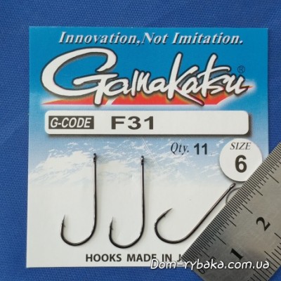 Гачок Gamakatsu F31 №06 11шт кілечко (18513600600)