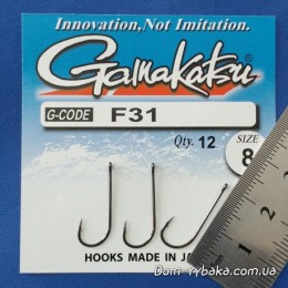Крючок Gamakatsu F31 №08 12шт колечко (18513600800) Крючок Gamakatsu F31 №08 12шт колечко (18513600800)