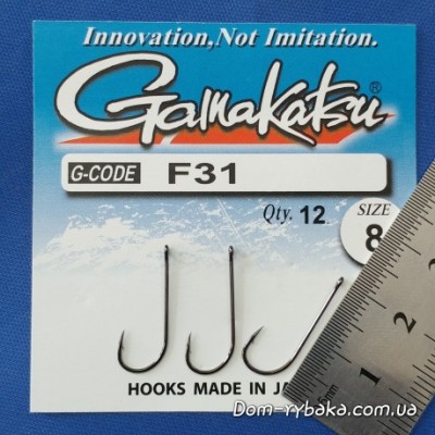 Гачок Gamakatsu F31 №08 12шт колечко (18513600800)