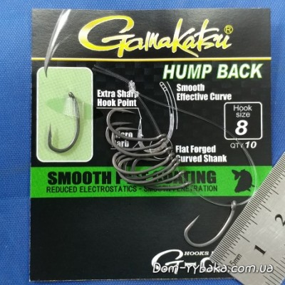 Гачок GAMAKATSU G-CARP HUMP BACK №08 10шт Teflon Coating (18503000800)