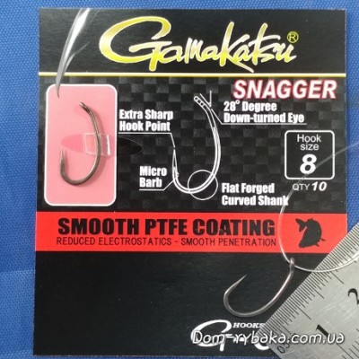 Гачок GAMAKATSU G-CARP SNAGGER №08 10 шт Teflon Coating (18503500800) Гачок GAMAKATSU G-CARP SNAGGER №08 10 шт Teflon Coating (18503500800)