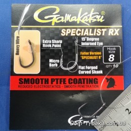 Крючок GAMAKATSU G-CARP SPECIALIST RX №08 10 шт Teflon Coating (18503300800)