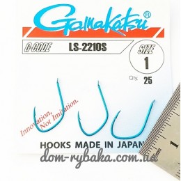 Крючок Gamakatsu LS-2210S №1 25 шт синий лопатка (14656200100) Крючок Gamakatsu LS-2210S №1 25 шт синий лопатка (14656200100)