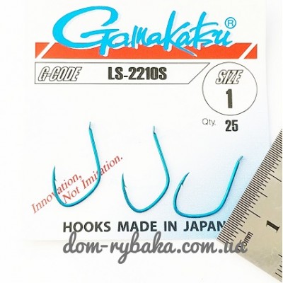 Крючок  Gamakatsu LS-2210S №1 25 шт синий лопатка (14656200100)