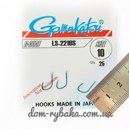 Крючок Gamakatsu LS-2210S №10 25 шт синий лопатка (14656201000) Крючок Gamakatsu LS-2210S №10 25 шт синий лопатка (14656201000)